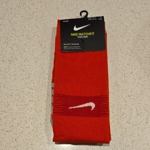 Nike MatchFit Knee High Soccer Socks - Bright Red
